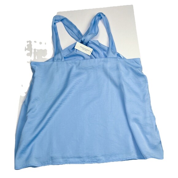 Banana Republic Top Sleeveless Blouse‎ Twist Y Back Wide Strap Blue Large NWT - Picture 4 of 7